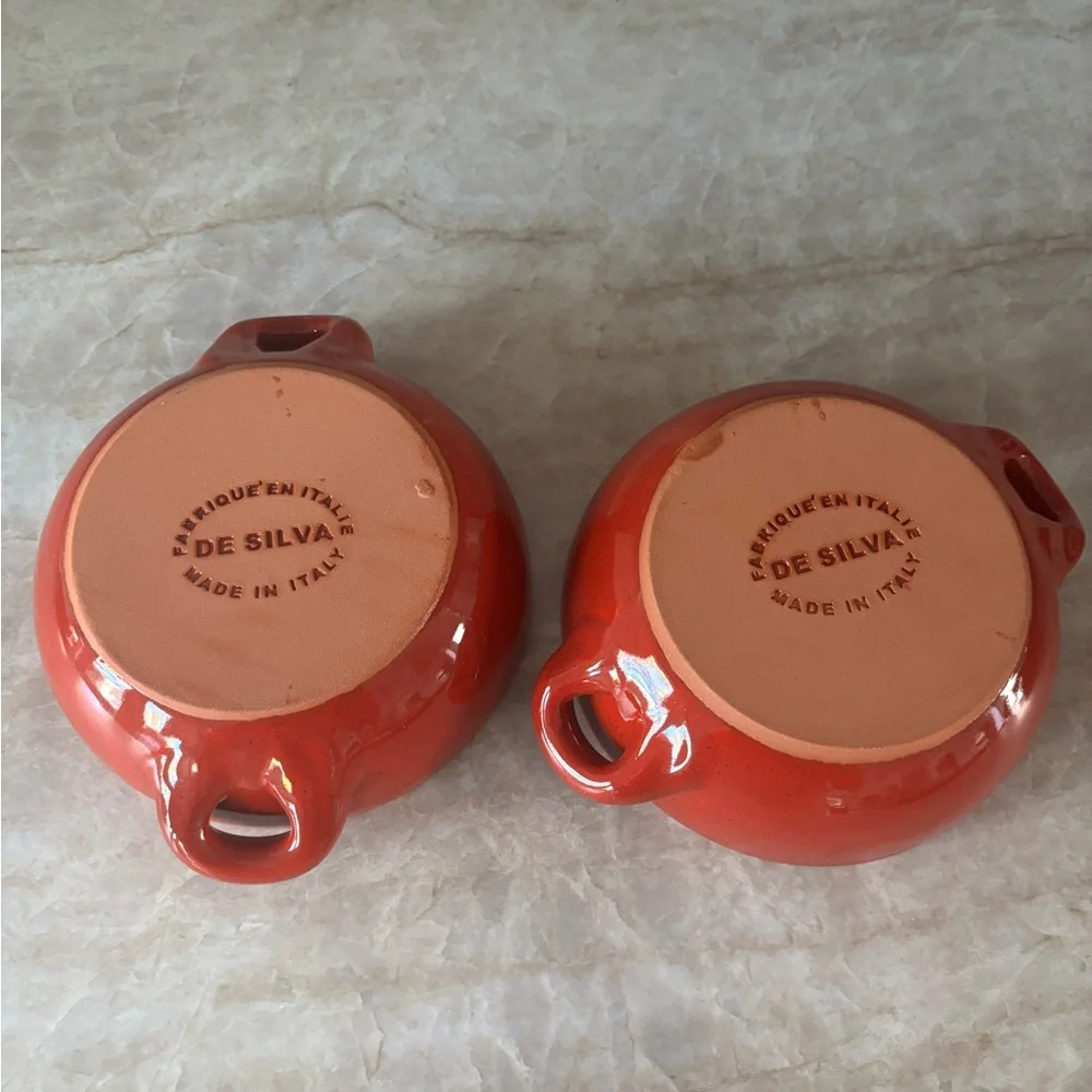 De Silva Terracotta Red Casserole Baking Serving Bowls  Made in Italy
